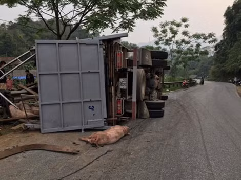 Hiện trường vụ tai nạn.