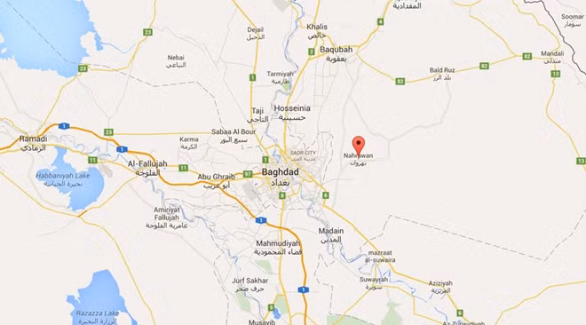 Địa điểm tấn công rất gần Baghdad.