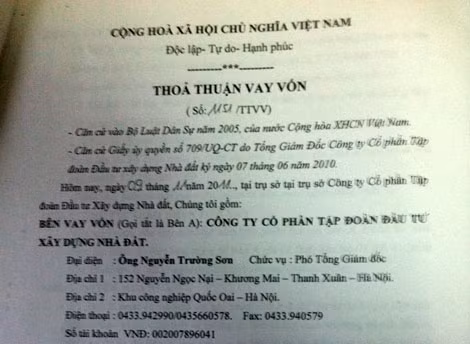 Với những "thỏa thuận vay vốn", Housing Group đã huy động được hàng trăm tỉ đồng của khách hàng.