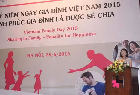 Bà Shoko Ishikawa, Trưởng đại diện UN Women Việt Nam phát biểu khai mạc buổi lễ.