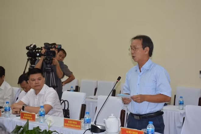 Ông Nguyễn Quang Thông, Tổng biên tập Báo Thanh Niên, phát biểu ý kiến.