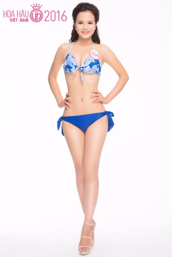 Nguyễn Thị Lan Anh - SBD 024, cao 174cm, nặng 57kg, số đo 3 vòng: 85-64-94