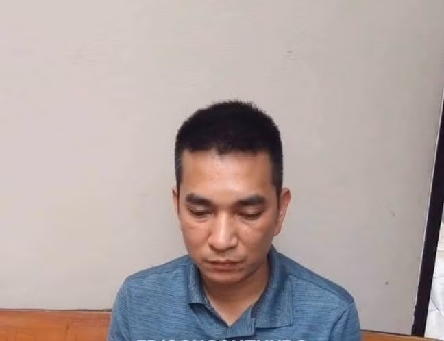 Vũ Thanh Hùng tại cơ quan Công an.