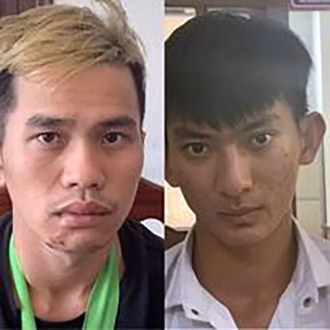 Nguyễn Đức Triều và Đinh Đăng Duy An sau khi bị bắt giữ. Nguyễn Đức Triều và Đinh Đăng Duy An sau khi bị bắt giữ.