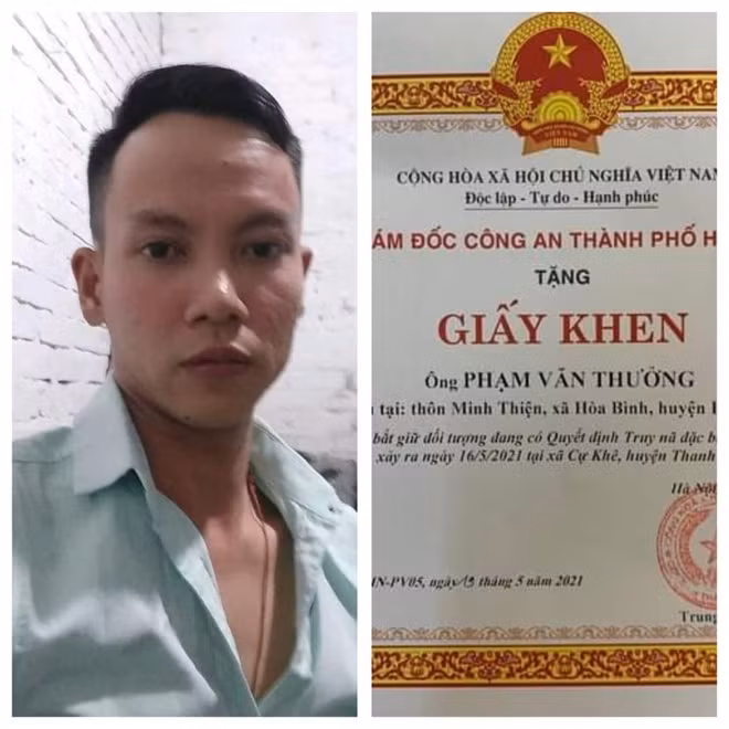Giám đốc Công an TP Hà Nội đã ký Quyết định về việc khen thưởng; tặng Giấy khen đối với anh Phạm Văn Thưởng