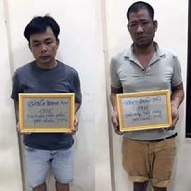 Các đối tượng bị bắt giữ.