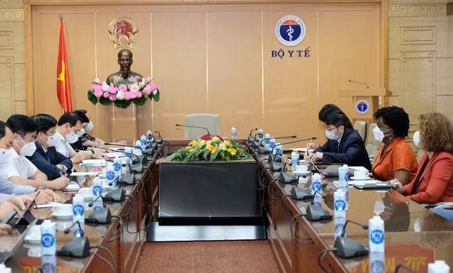 Buổi làm việc giữa lãnh đạo Bộ Y tế và lãnh đạo Ngân hàng Thế giới
