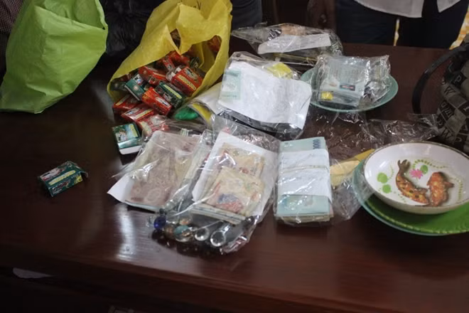 Tang vật của một vụ đánh bạc.