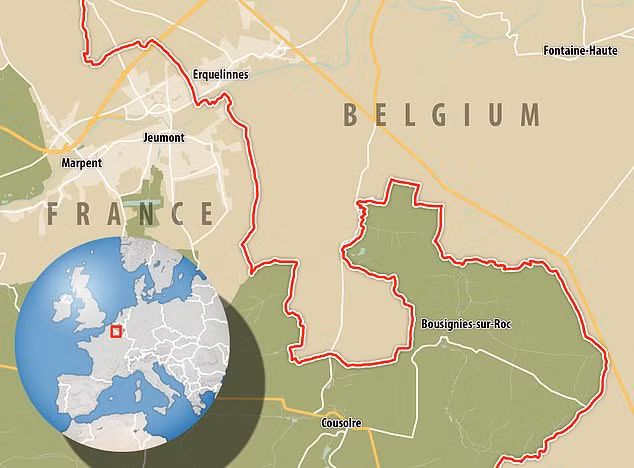 Biên giới Pháp - Bỉ dài 620 km và được chính thức phân định theo Hiệp ước Kortrijk năm 1820. Ảnh: Dailymail. Biên giới Pháp - Bỉ dài 620 km và được chính thức phân định theo Hiệp ước Kortrijk năm 1820. Ảnh: Dailymail.