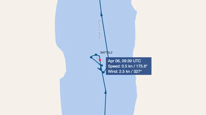 Lộ trình hướng về phía Bắc của tàu chở dầu Rumford. Nguồn: Vessel Finder.