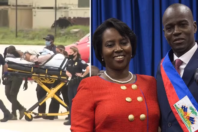 Bà Martine Moise hiện được điều trị tại Mỹ. Ảnh: AP.