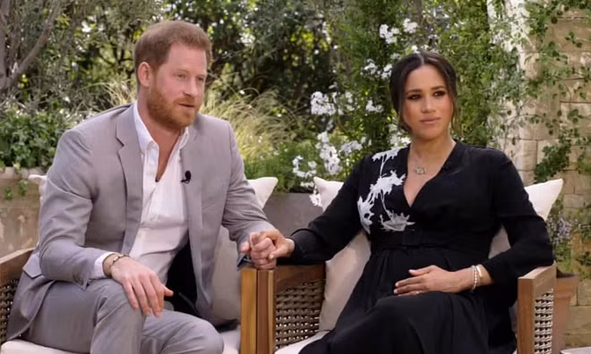 Show Oprah Winfrey cùng vợ chồng Harry - Meghan sẽ được phát sóng vào ngày 7/3. Ảnh: CBS.