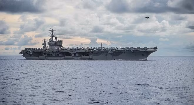 Tàu sân bay USS Nimitz của Mỹ. Ảnh: AP.