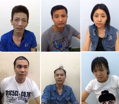 Phan Anh Tuấn và các tay chân trong đường dây.