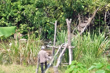 Cây cầu treo không thể nguy hiểm hơn ở thôn 5 xã Trà Na.