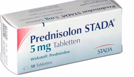 Mẫu thuốc Prednisolon ngoại nhập. Mẫu thuốc Prednisolon ngoại nhập.