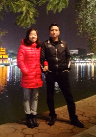 Hai vợ chồng chị Trần Thị Thu - Phạm Văn Hòa.