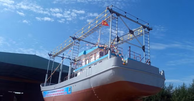 Tàu vỏ thép sẽ được ngư dân sử dụng vươn khơi ngư trường Hoàng Sa, Trường Sa của Việt Nam.