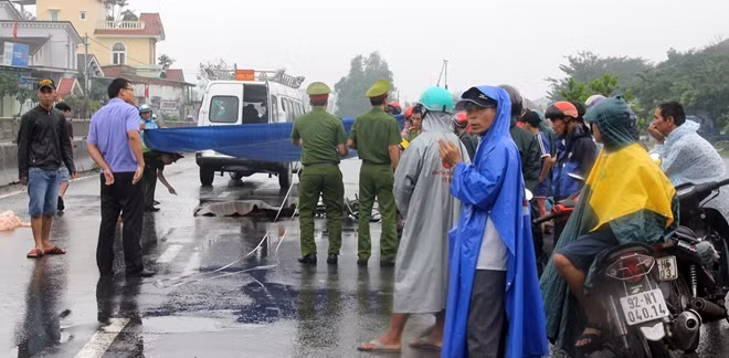 Hiện trường vụ tai nạn.