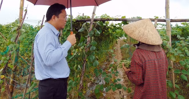 Thay mặt lãnh đạo tỉnh, ông Lê Trí Thanh chia sẻ những khó khăn với người nông dân sau đợt lũ chồng lũ; đồng thời hứa tỉnh Quảng Nam sẽ tạo mọi điều kiện thuận lợi để người dân sớm khôi phục sản xuất.