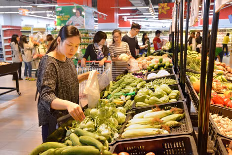 Đầu ra cho nông sản VinEco sẽ được đảm bảo bởi hệ thống siêu thị Vinmart và cửa hàng tiện lợi Vinmart+.
