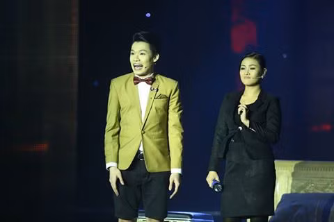 Thí sinh Quang Trung với tiết mục "Cộng sự chuyên nghiệp".