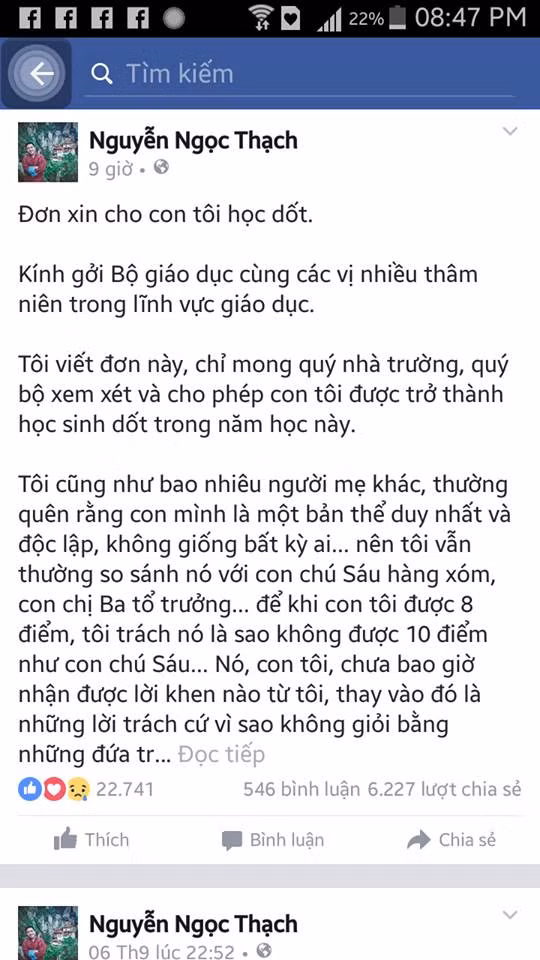 Lá đơn gây bão mạng.