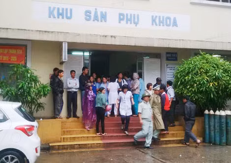 Khu sản phụ khoa, bệnh viện TW Huế, nơi xảy ra vụ việc.