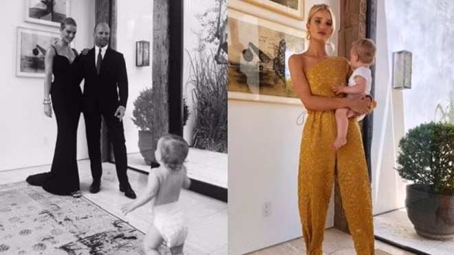 Gia đình Hollywood kiểu mẫu của Rosie và Jason. Ảnh: Instagram.
