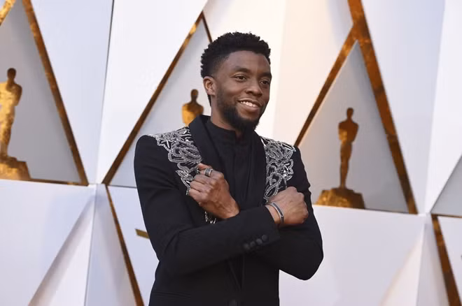 Nam tài tử Chadwick Boseman chính là một trong những yếu tốt then chốt giúp Marvel ghi danh vào giải Oscar lịch sử. Ảnh: AP.