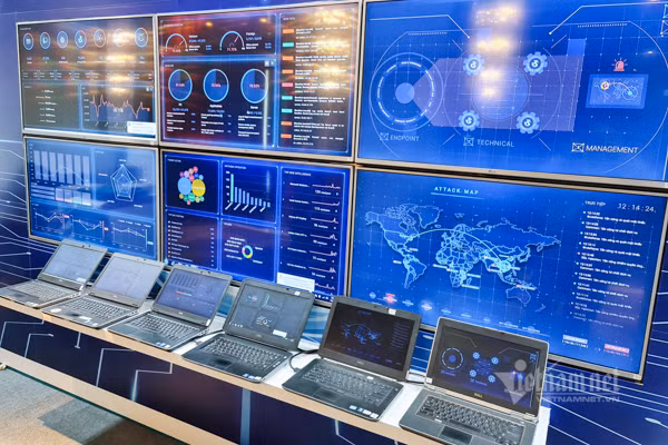 Mô hình một Trung tâm Điều hành an ninh mạng (Security Operation Center - SOC). Ảnh: Trọng Đạt. Mô hình một Trung tâm Điều hành an ninh mạng (Security Operation Center - SOC). Ảnh: Trọng Đạt.