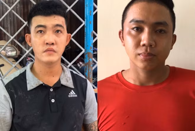 Quang và Tài tại cơ quan Công an.