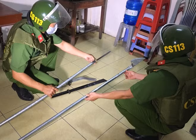 Hung khí được cơ quan Công an thu giữ.
