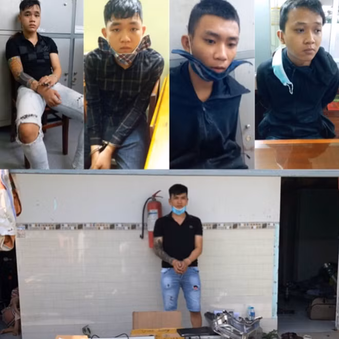 Các đối tượng bị bắt giữ.