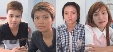 Bị can Ngọc Trang cùng một số đối tượng trong vụ án. Bị can Ngọc Trang cùng một số đối tượng trong vụ án.
