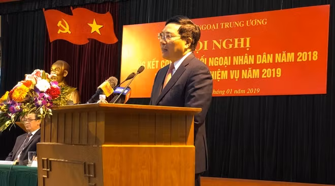 Đồng chí Phạm Bình Minh phát biểu chỉ đạo hội nghị. Ảnh: Thu Lan.