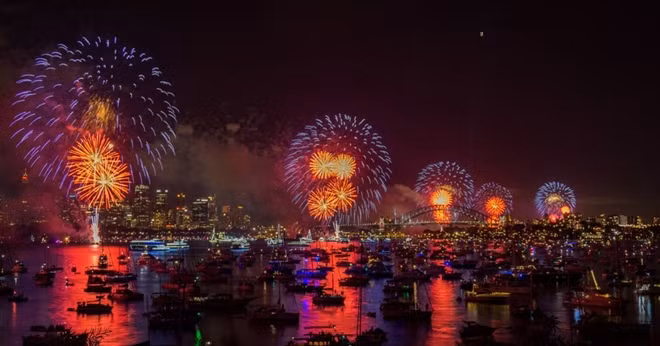 Màn trình diễn pháo hoa trị giá 5,8 triệu USD của Australia quả thực "không phải dạng vừa".