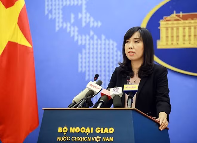 Người Phát ngôn Bộ Ngoại giao Lê Thị Thu Hằng. Ảnh: presscenter.