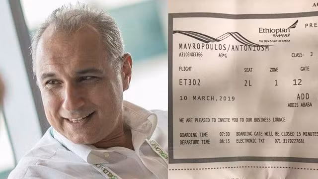 Antonis Mavropoulos là hành khách duy nhất sống sót vì đến trễ. Ảnh: Facebook nhân vật. Antonis Mavropoulos là hành khách duy nhất sống sót vì đến trễ. Ảnh: Facebook nhân vật.