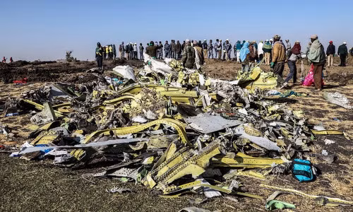 Hiện trường vụ máy bay rơi thảm khốc của Hãng hàng không Ethiopia. Ảnh: Getty Images.