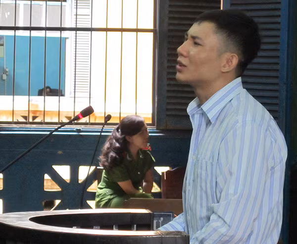 Bị cáo Mạnh tại phiên xử.