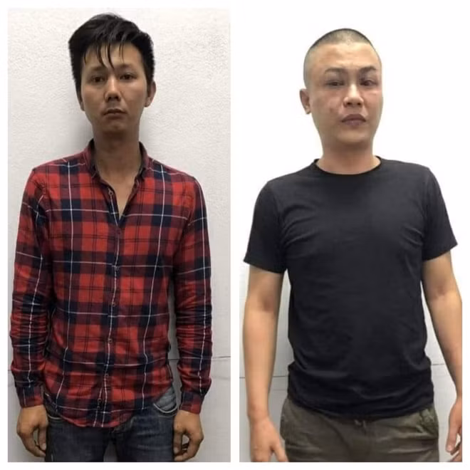 Hai đối tượng Long và Thảo tại cơ quan Công an.
