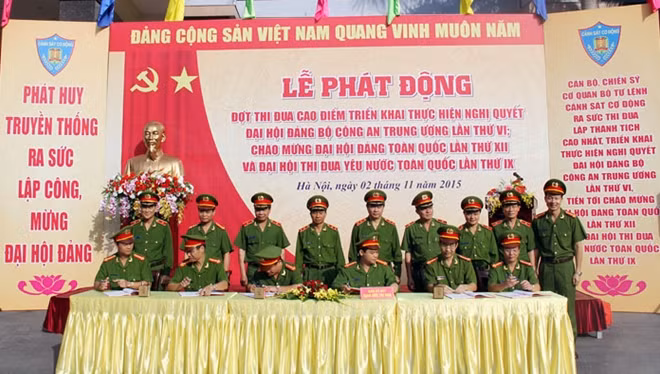 Các đơn vị cảnh sát, Bộ tư lệnh CSCĐ, ký kết giao ước thi đua.