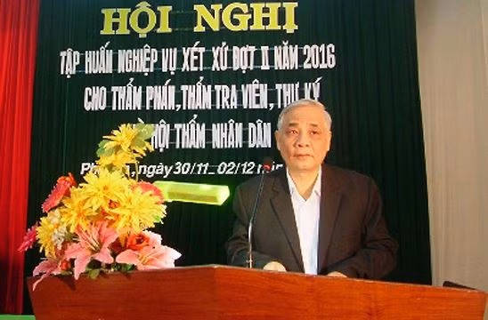 Ông Lê Văn Phước khi còn đương nhiệm Chánh án TAND tỉnh Phú Yên. Ảnh : Tư liệu