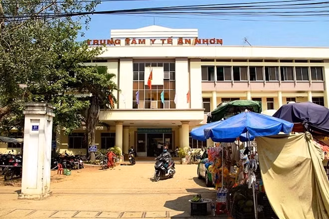 Trung tam Y tế thị xã An Nhơn - nơi người thân đưa sản phụ Trần Thi Ngọc Y đến sinh con