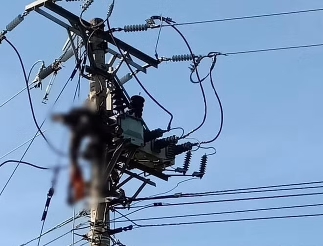 Hiện trưởng vụ tai nạn thương tâm. Ảnh: CTV