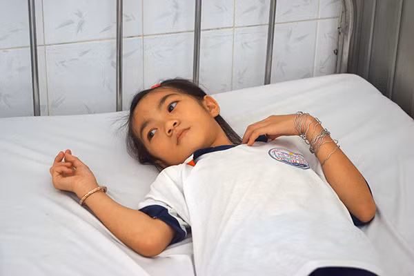 Các học sinh đang điều trị tại trung tâm.
