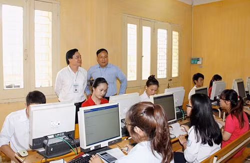 Các thí sinh tham gia đánh giá năng lực tại ĐHQGHN đợt I.