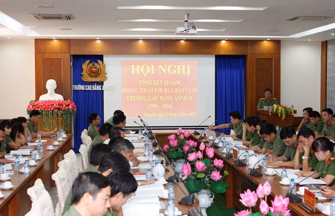 Toàn cảnh diễn ra Hội nghị ngày 17-2 tại trường Cao đẳng ANND II