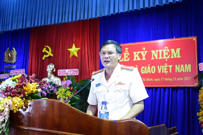 Đại tá Trần Xuân Thanh phát biểu khai mạc.